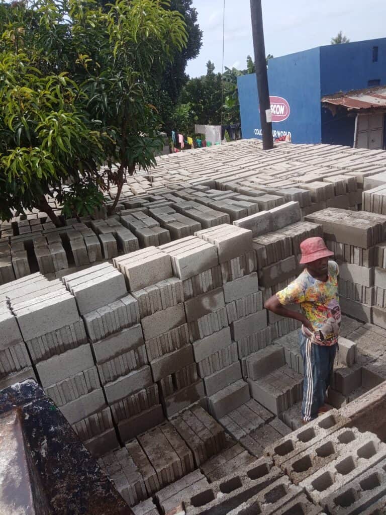concrete block making